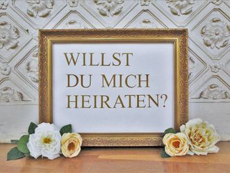 Schloss Solitude, Schild "Willst du mich heiraten?"