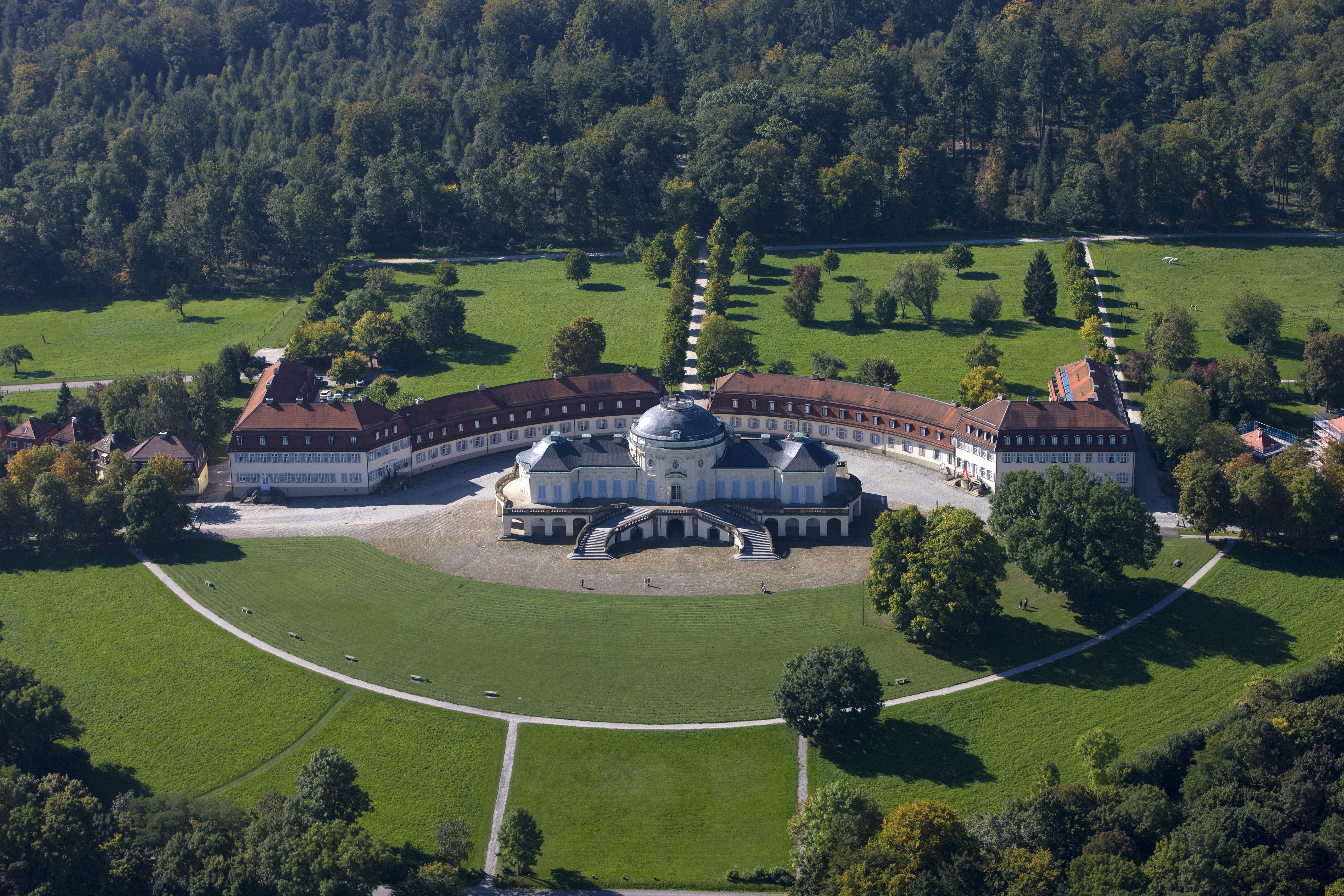 Solitude Palace Stuttgart, aerial view