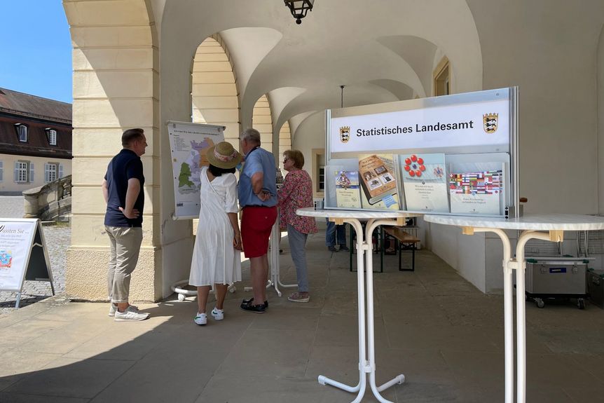 Schloss Solitude, Event, Spiel und Spaß, Stand des Statistischen Landesamt 