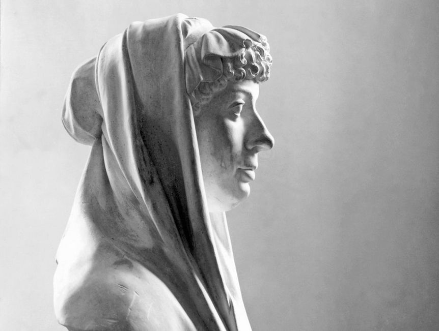 Plaster bust of Duchess Franziska von Württemberg, circa 1790
