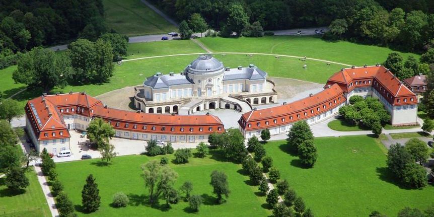 Luftansicht von Schloss Solitude