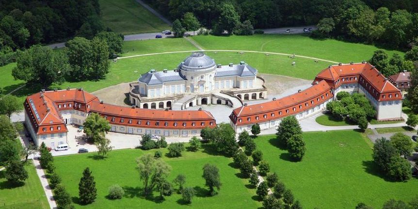Aerial view of Solitude Palace.