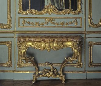 Gilded console table in Duke Carl Eugen's apartment in Solitude Palace