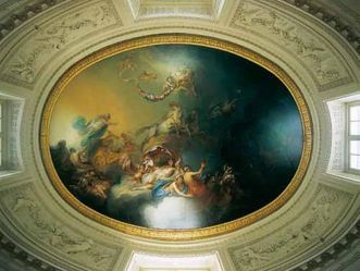 Schwetzingen Palace and Gardens, ceiling painting in the bath house
