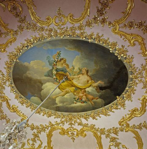 Solitude Palace, Painted ceiling in the palm room